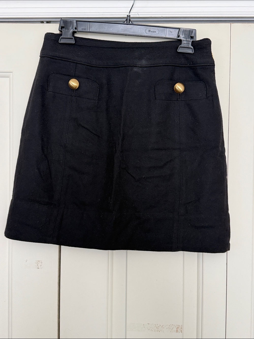 Juicy Couture Black Mini Skirt with Gold Buttons